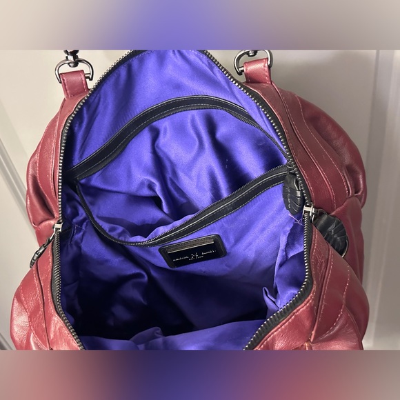 Khirma Eliazov Cha Cha Handbag | Burgundy Supple Leather Lots of Pockets! - Picture 6 of 16